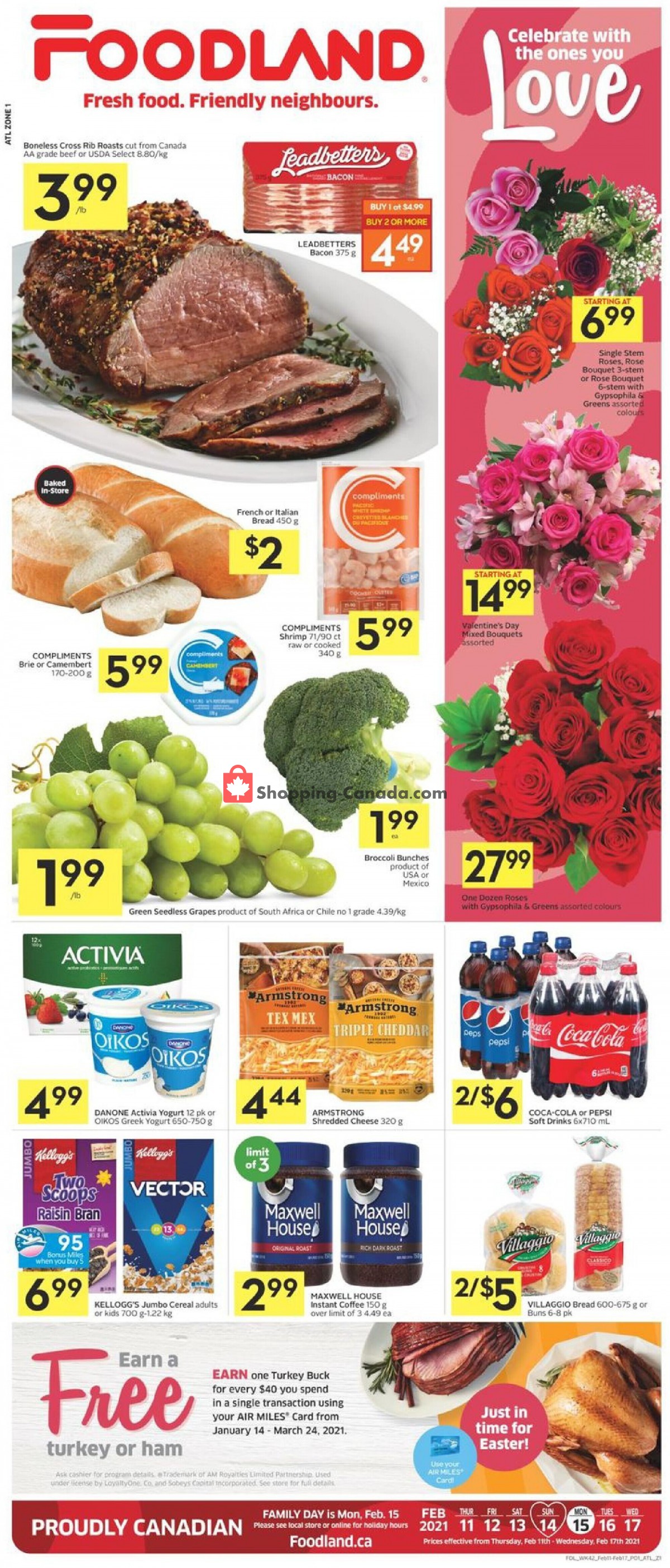 Foodland flyer from Thursday February 11, 2021 to Wednesday February 17, 2021 - page 1