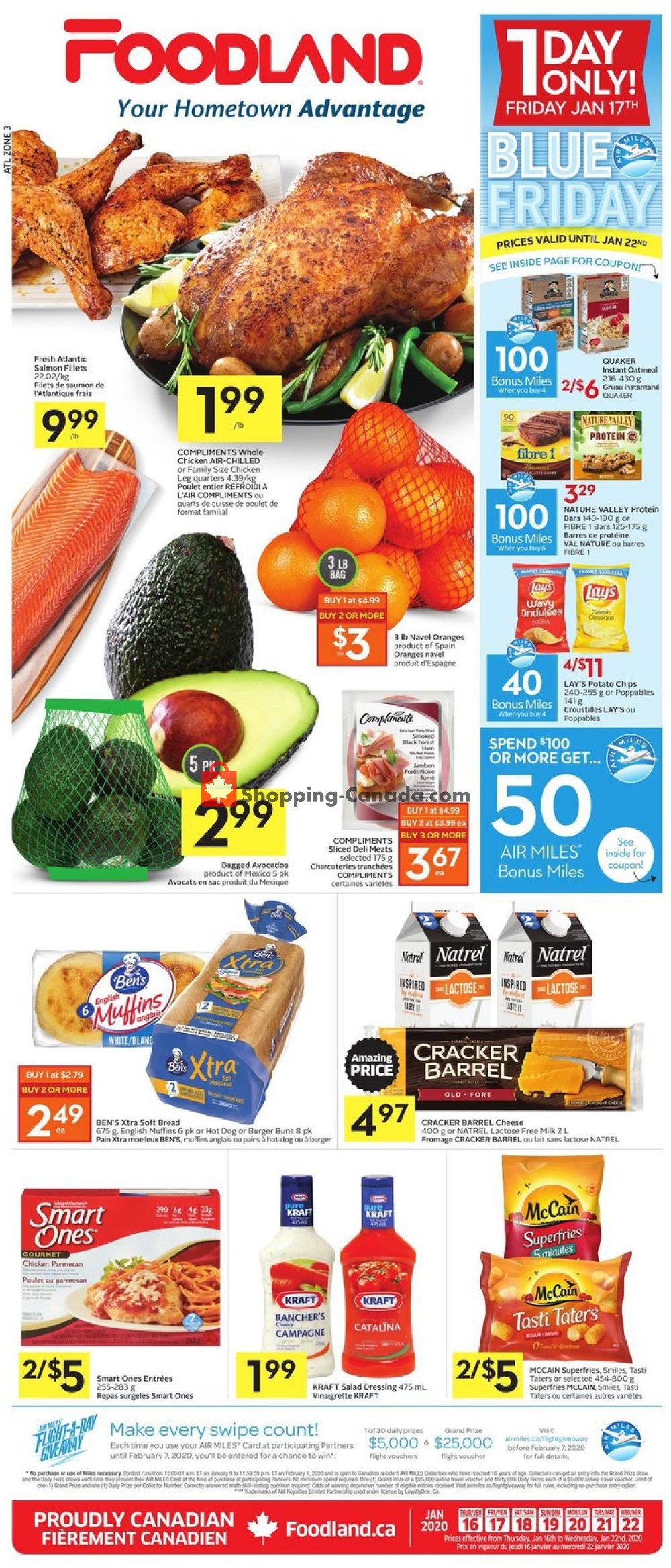 Foodland flyer from Thursday January 16, 2020 to Wednesday January 22, 2020 - page 1