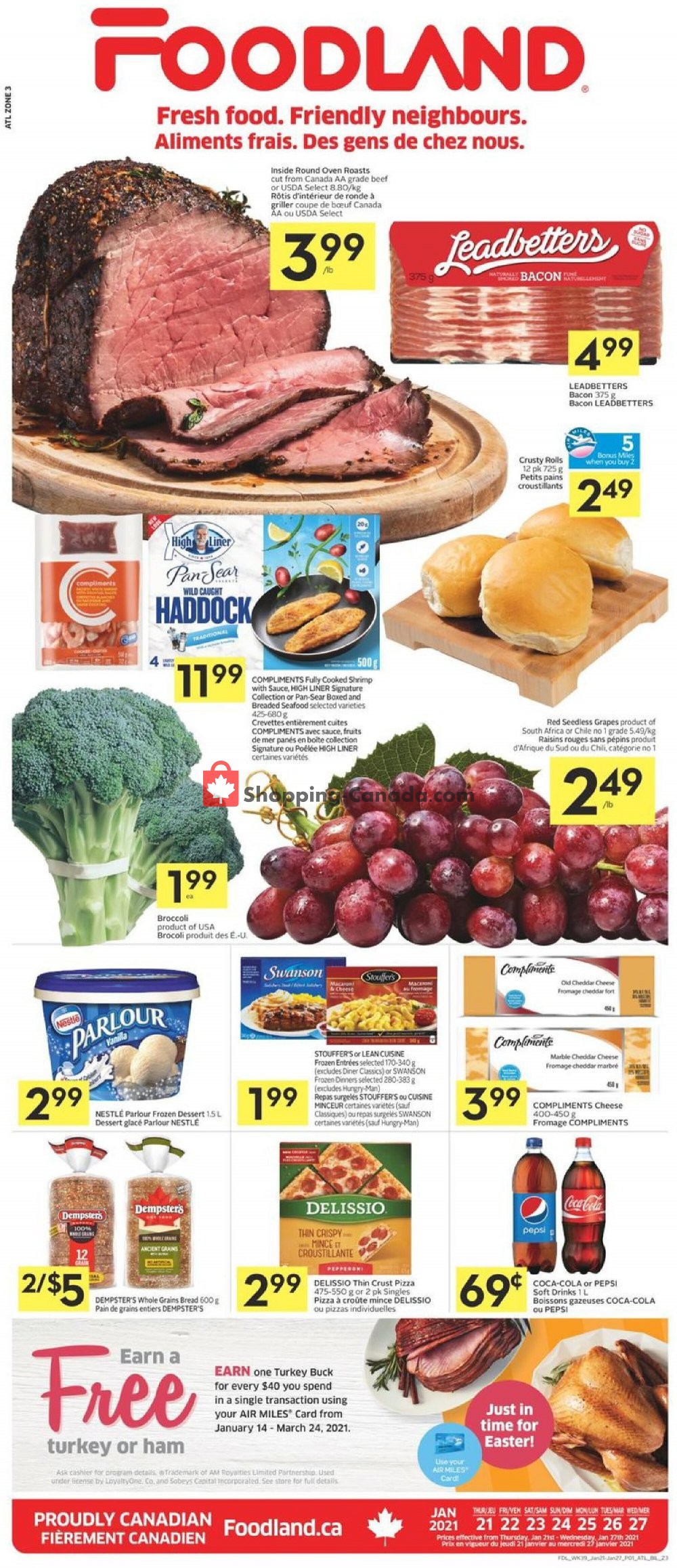 Foodland flyer from Thursday January 21, 2021 to Wednesday January 27, 2021 - page 1