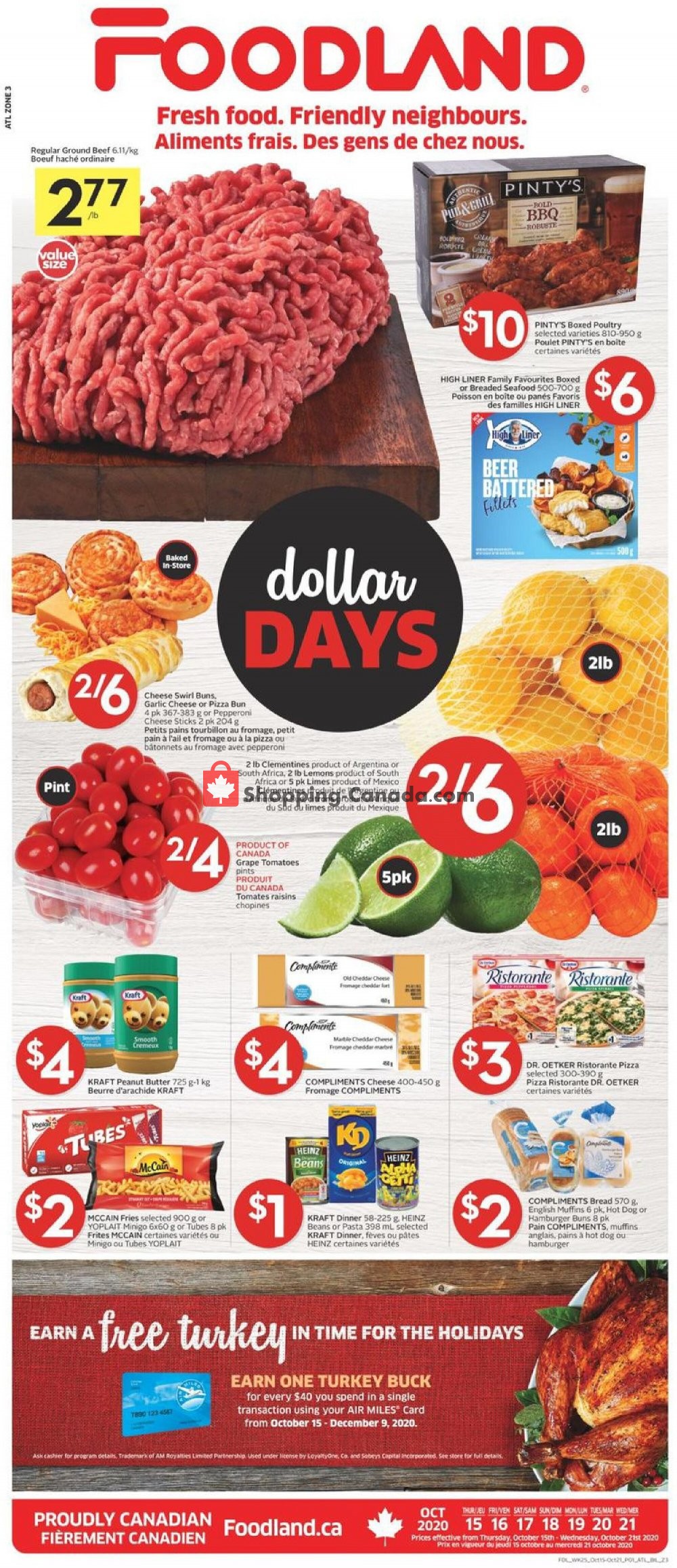 Foodland flyer from Thursday October 15, 2020 to Wednesday October 21, 2020 - page 1