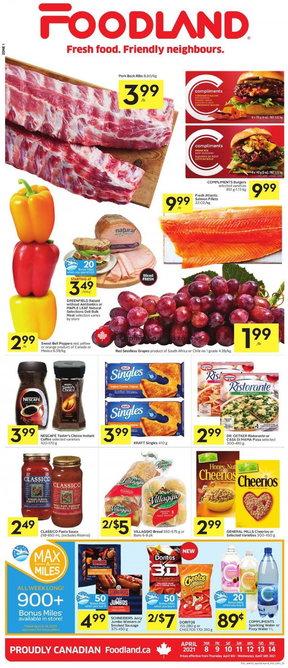 Foodland flyer from Thursday April 8, 2021 to Wednesday April 14, 2021 - page 1