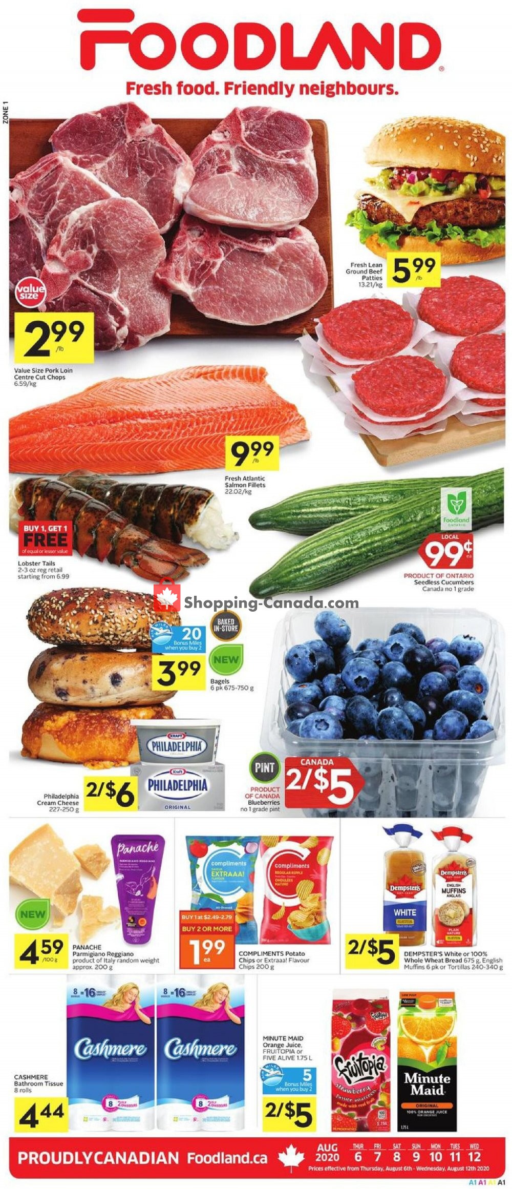 Foodland flyer from Thursday August 6, 2020 to Wednesday August 12, 2020 - page 1
