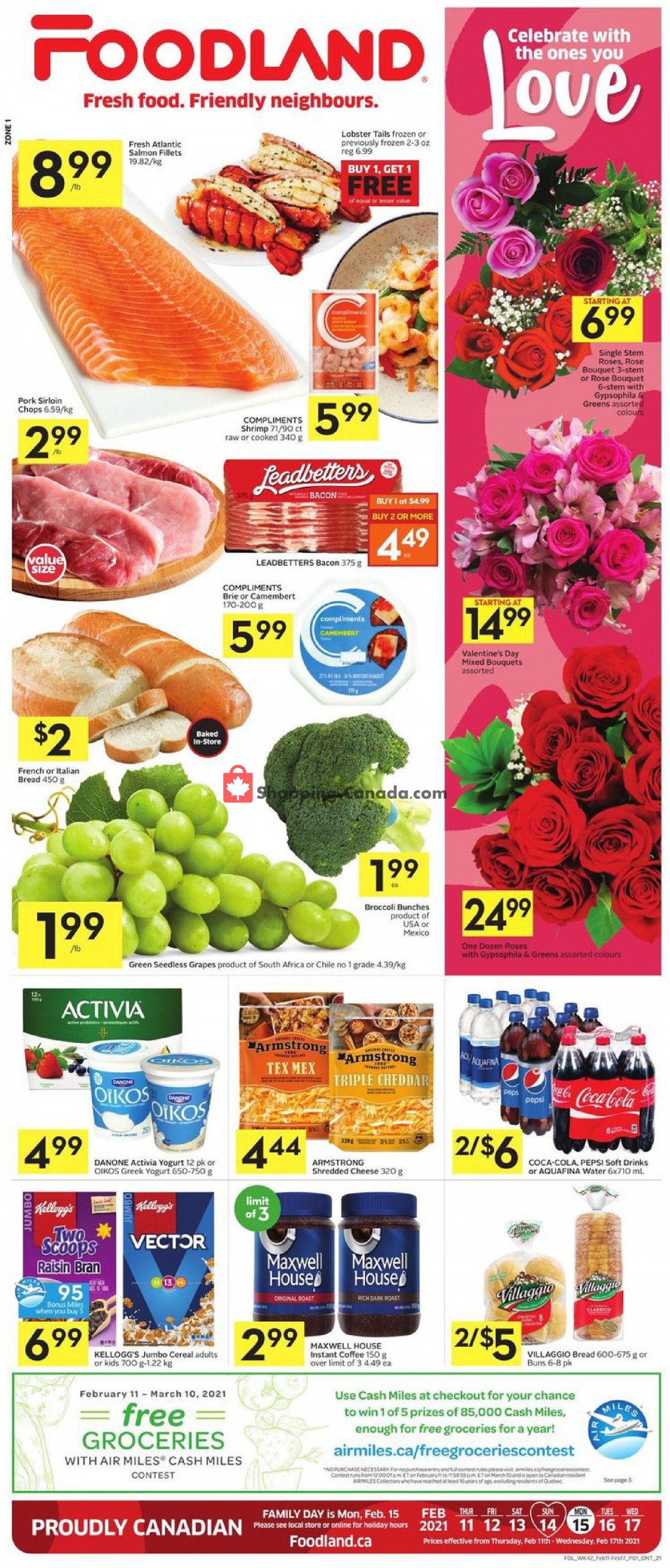 Foodland flyer from Thursday February 11, 2021 to Wednesday February 17, 2021 - page 1