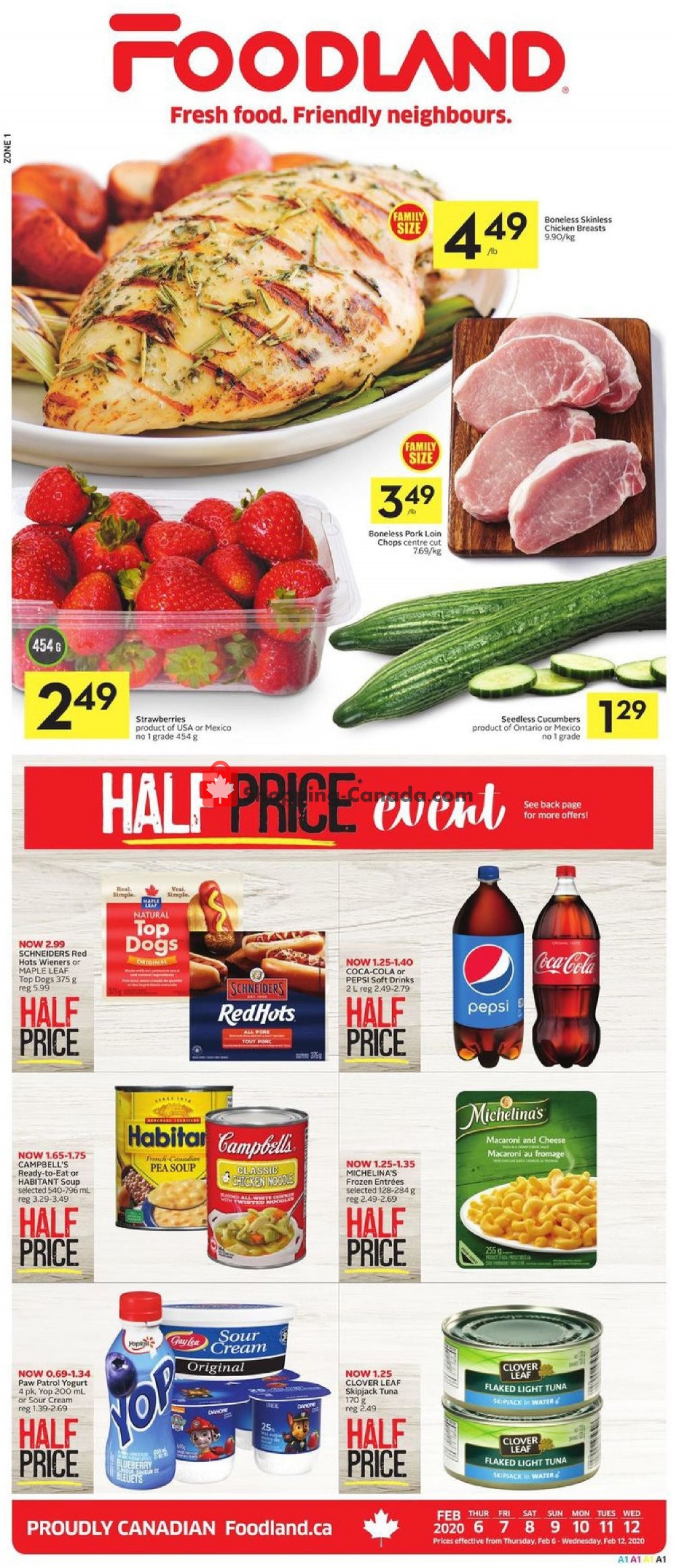 Foodland flyer from Thursday February 6, 2020 to Wednesday February 12, 2020 - page 1
