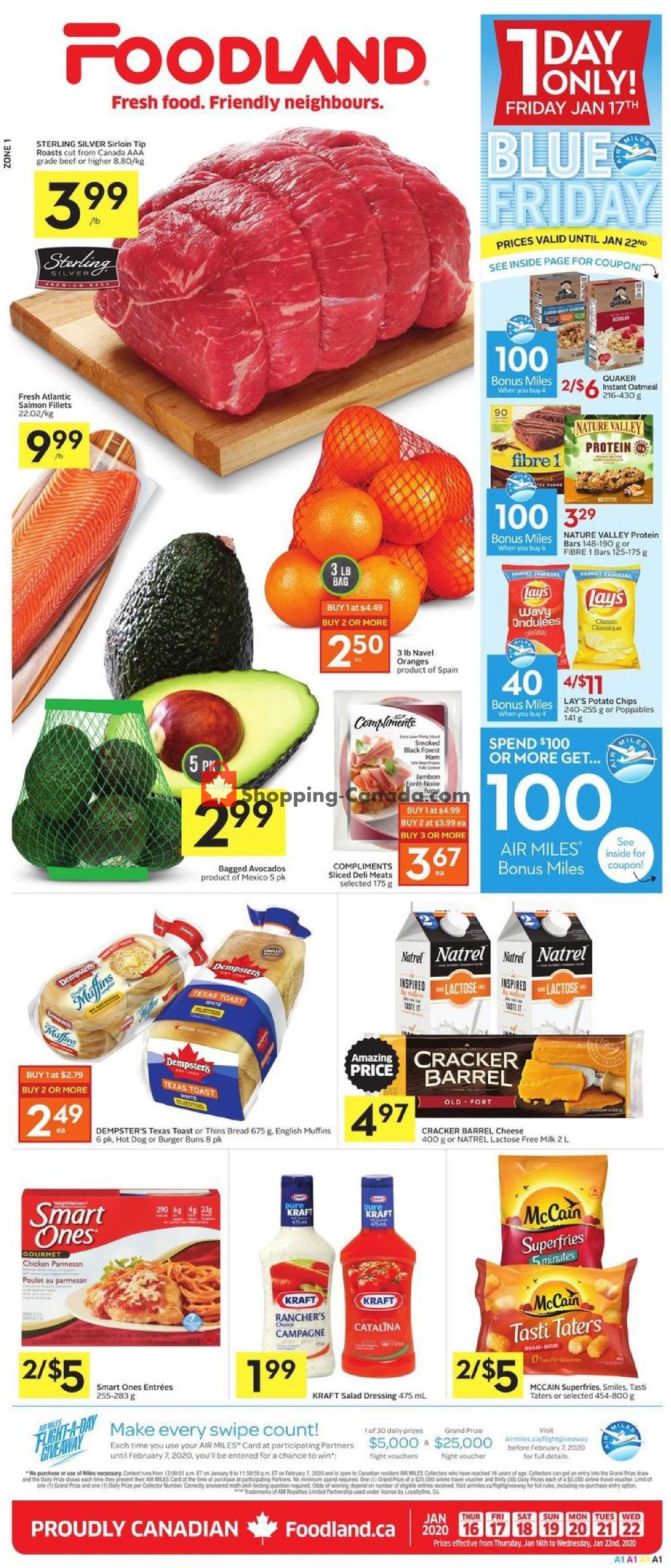 Foodland flyer from Thursday January 16, 2020 to Wednesday January 22, 2020 - page 1