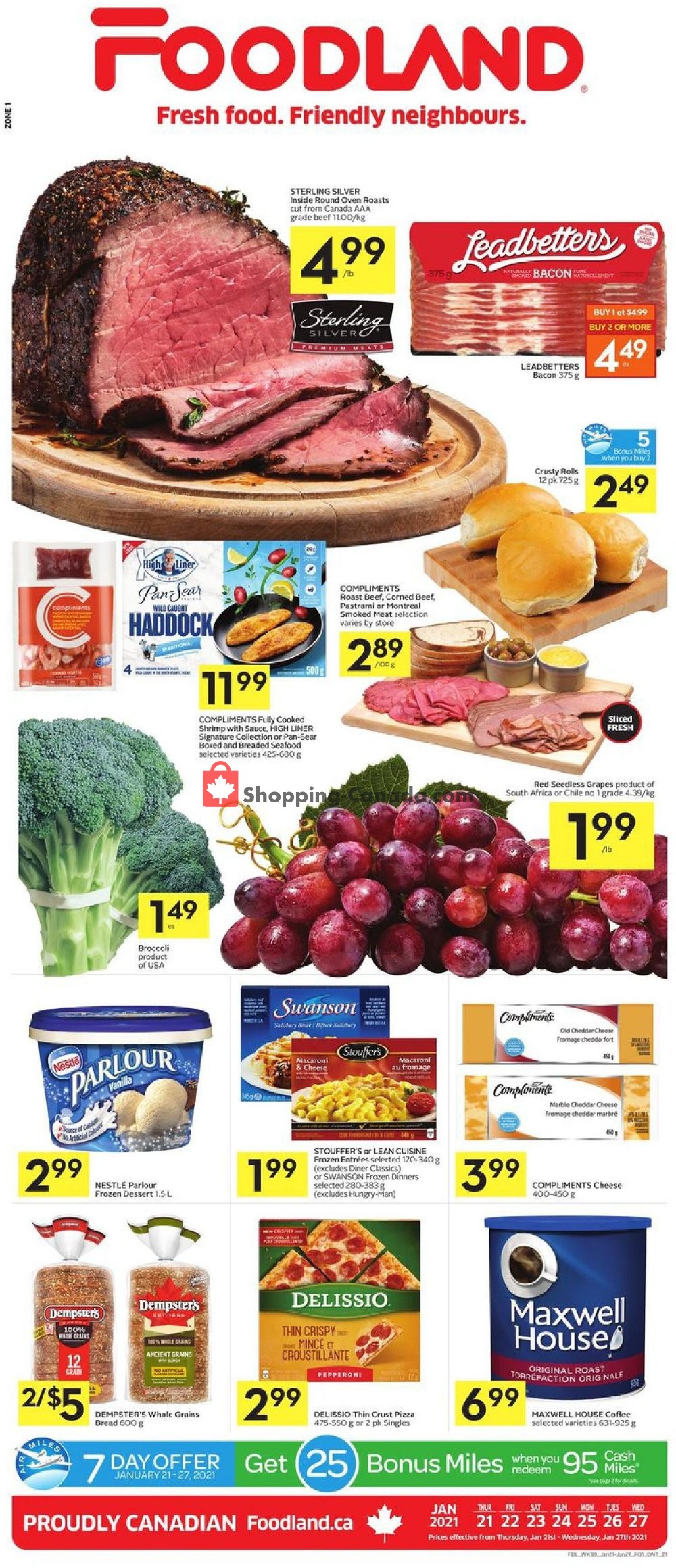 Foodland flyer from Thursday January 21, 2021 to Wednesday January 27, 2021 - page 1