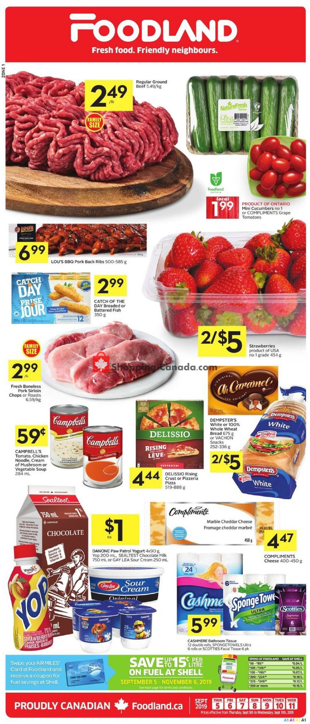Foodland flyer from Thursday September 5, 2019 to Wednesday September 11, 2019 - page 1