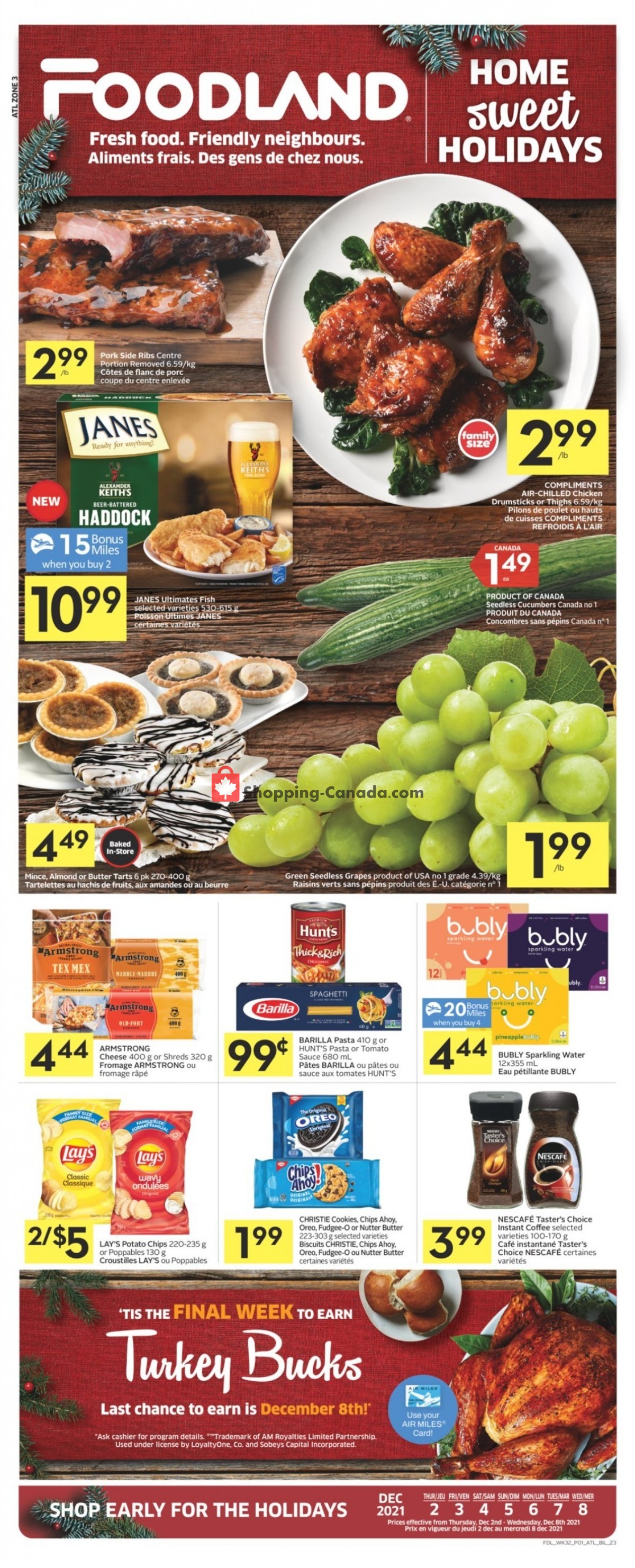 Foodland flyer from Thursday December 2, 2021 to Wednesday December 8, 2021 - page 1