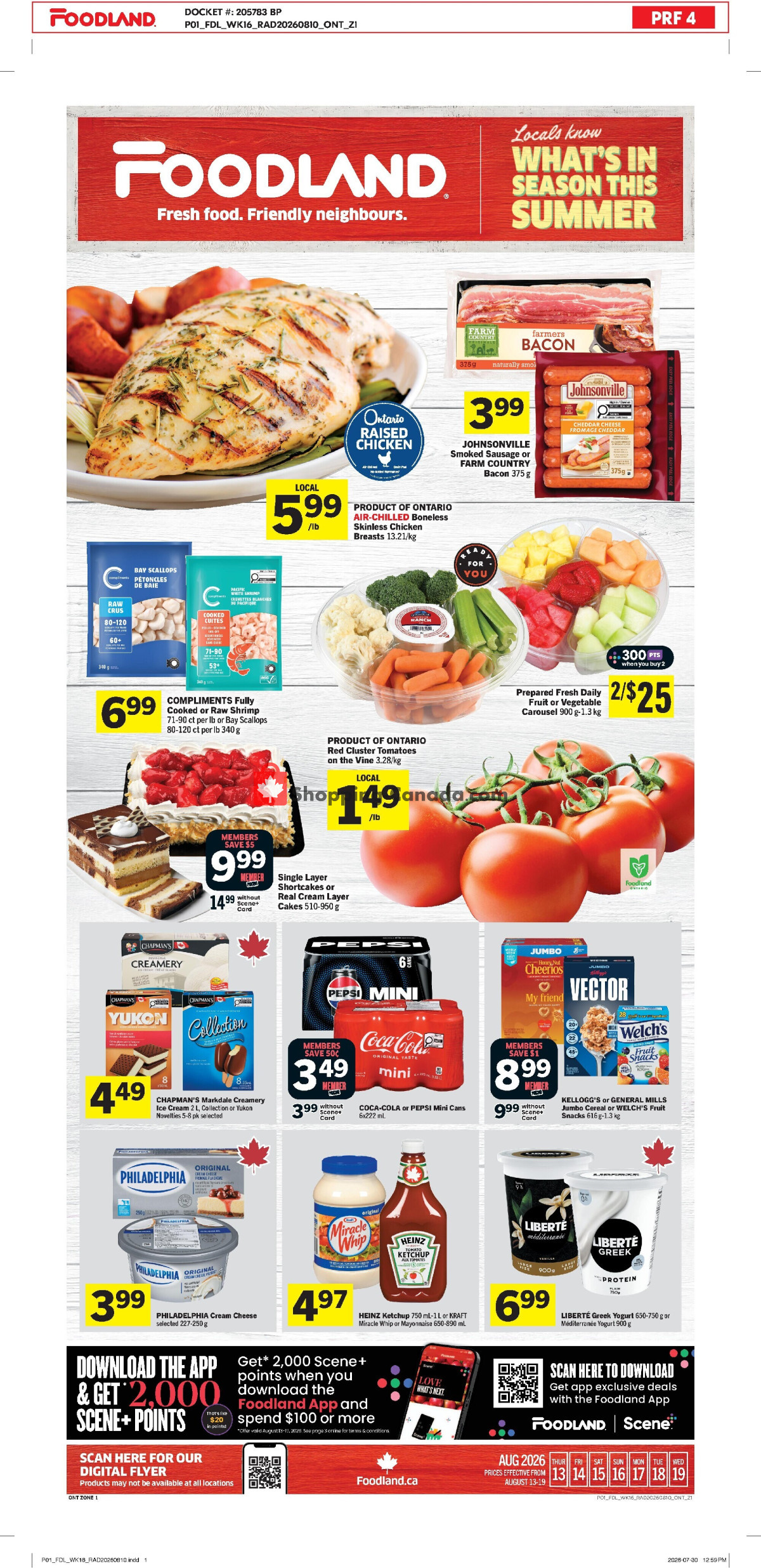 Foodland flyer from Thursday August 13, 2026 to Wednesday August 19, 2026 - page 1