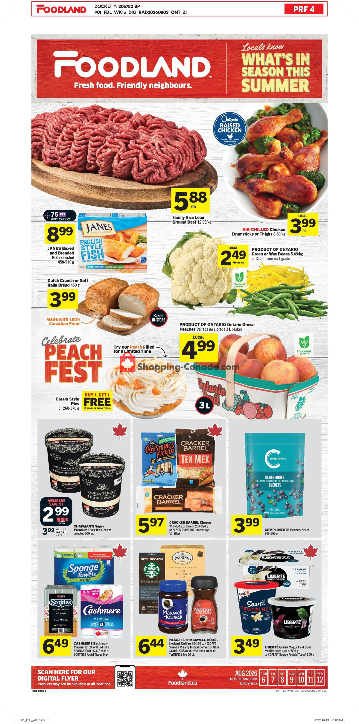 Foodland flyer from Thursday August 6, 2026 to Wednesday August 12, 2026 - page 1