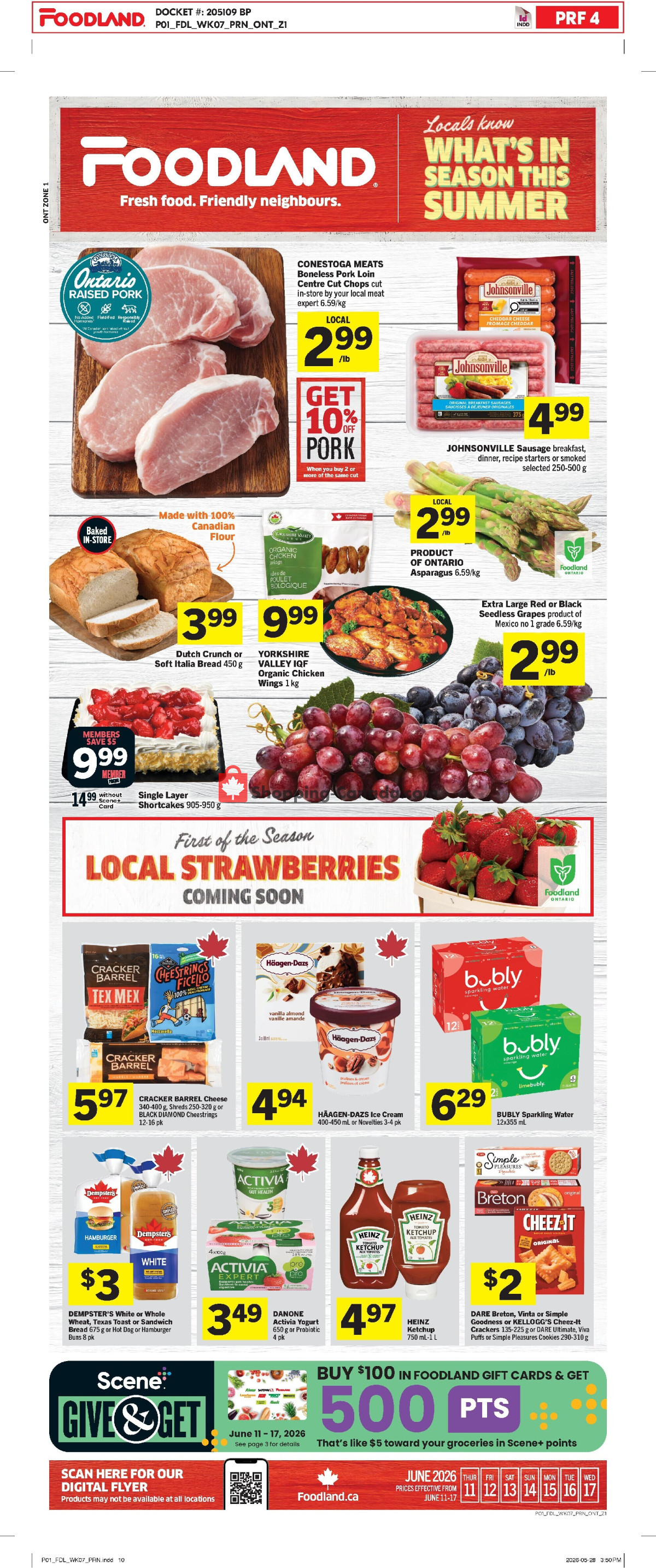 Foodland flyer from Thursday June 11, 2026 to Wednesday June 17, 2026 - page 1