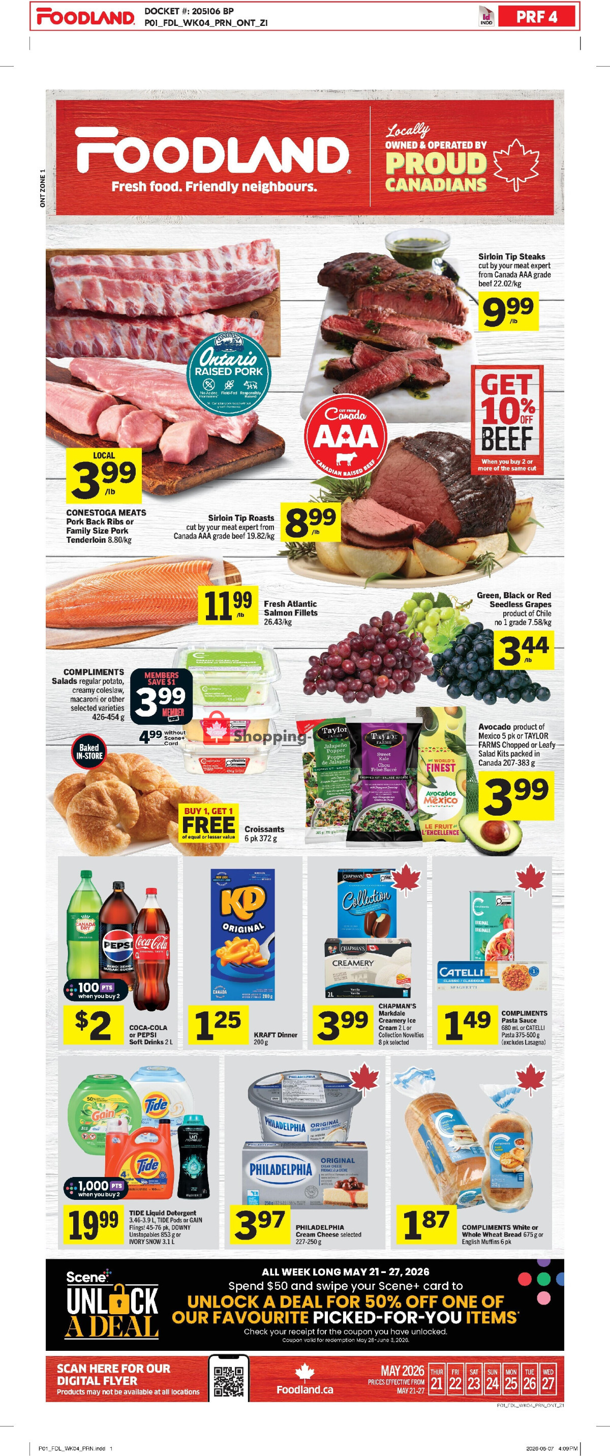 Foodland flyer from Thursday May 21, 2026 to Wednesday May 27, 2026 - page 1