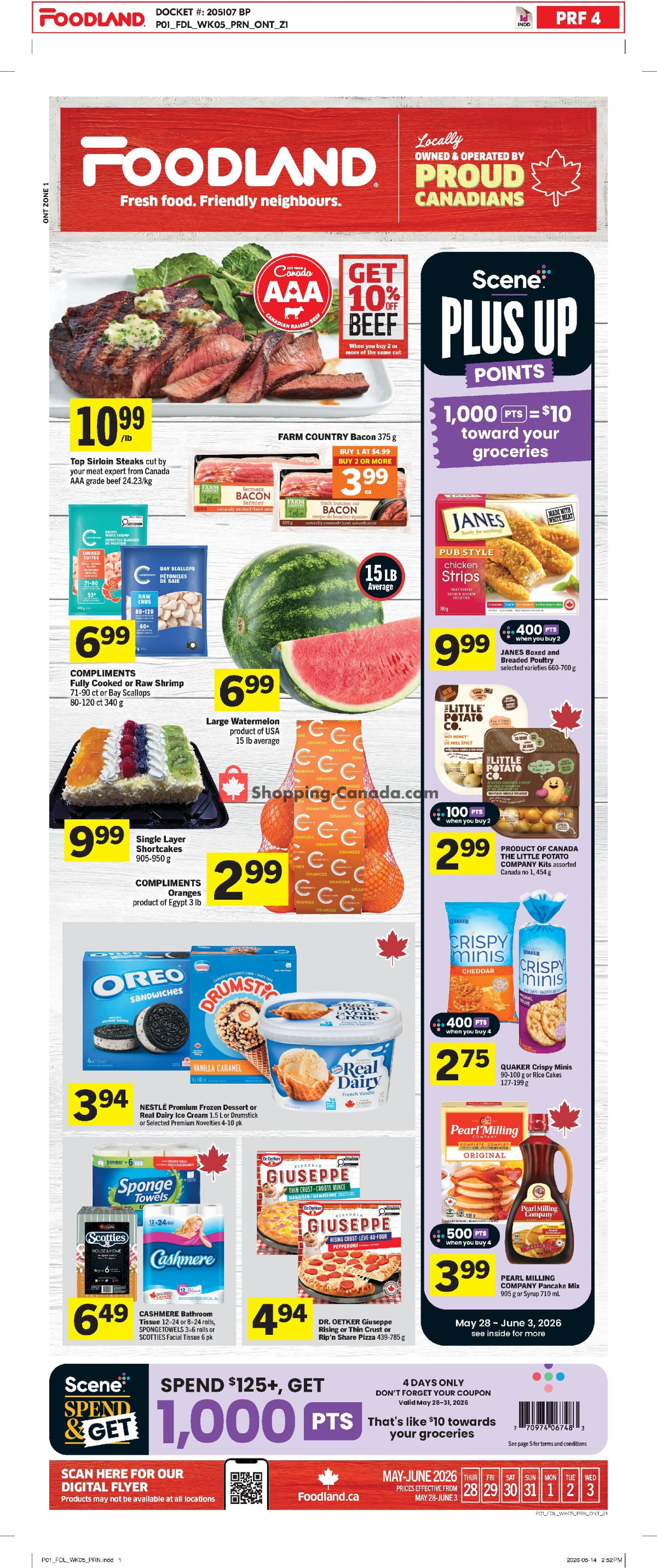 Foodland flyer from Thursday May 28, 2026 to Wednesday June 3, 2026 - page 1