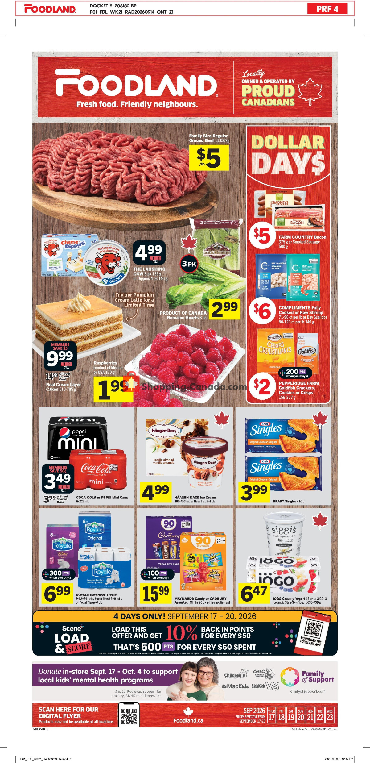 Foodland flyer from Thursday September 17, 2026 to Wednesday September 23, 2026 - page 1