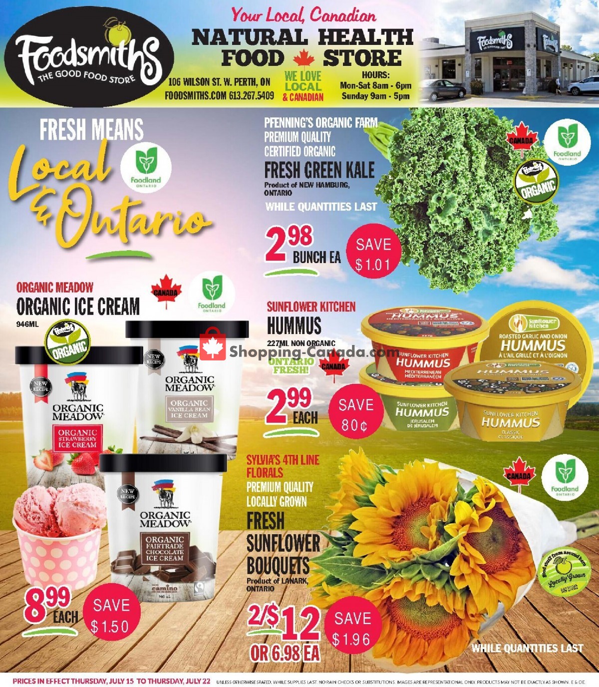 Foodsmiths flyer from Thursday July 15, 2021 to Thursday July 22, 2021 - page 1