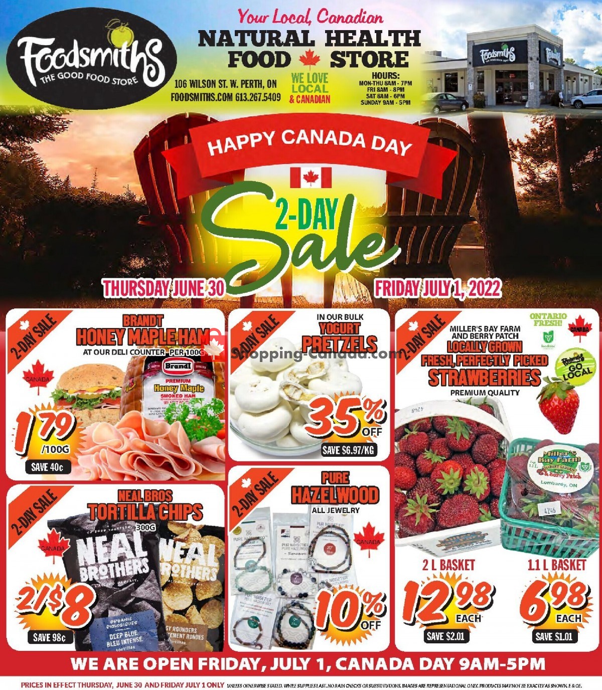 Foodsmiths flyer from Thursday June 30, 2022 to Thursday July 7, 2022 - page 1
