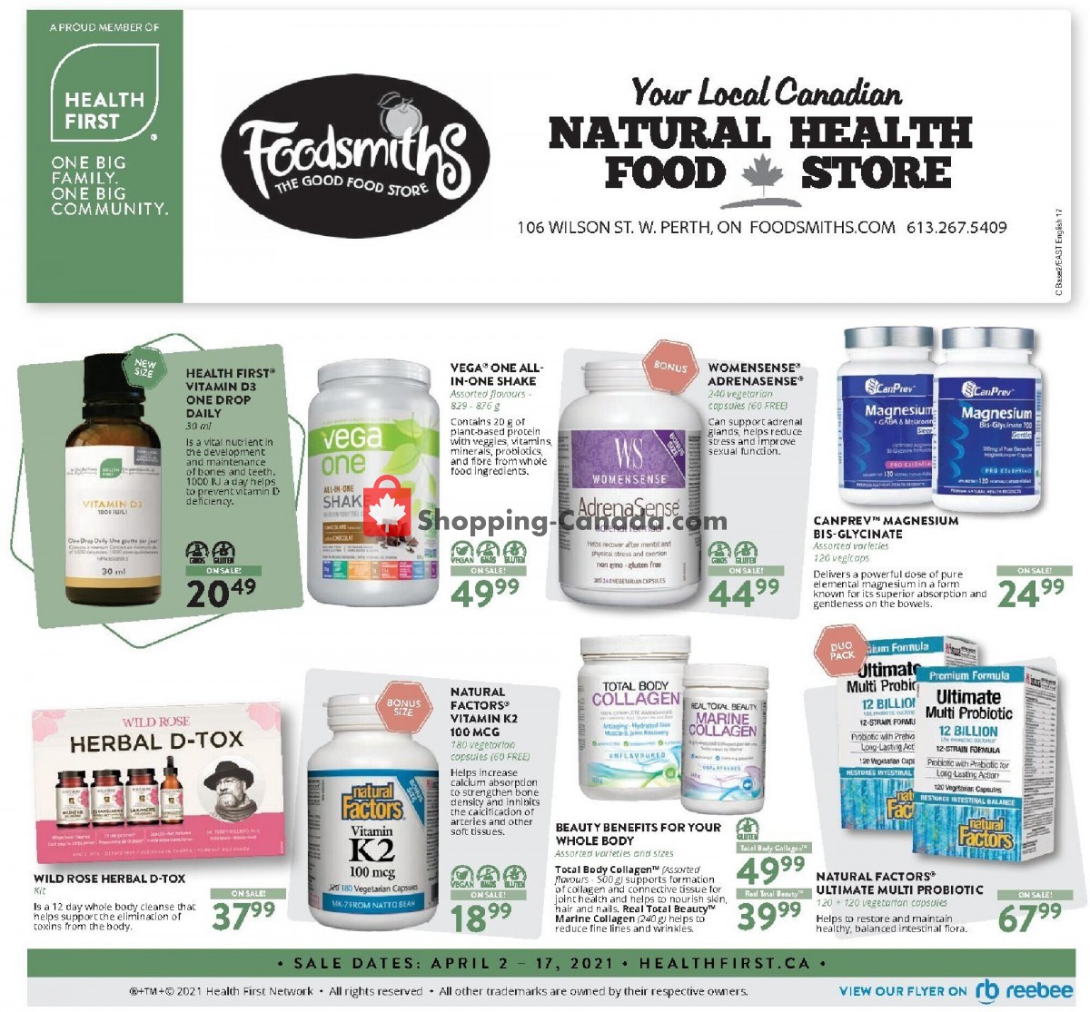 Foodsmiths flyer from Friday April 2, 2021 to Saturday April 17, 2021 - page 1
