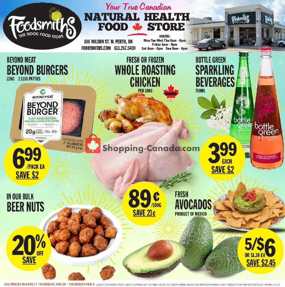 Foodsmiths flyer from Thursday January 30, 2020 to Thursday February 6, 2020 - page 1