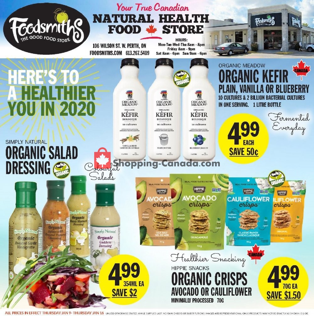 Foodsmiths flyer from Thursday January 9, 2020 to Thursday January 16, 2020 - page 1