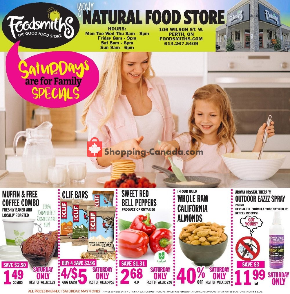 Foodsmiths flyer from Thursday May 2, 2019 to Thursday May 9, 2019 - page 1