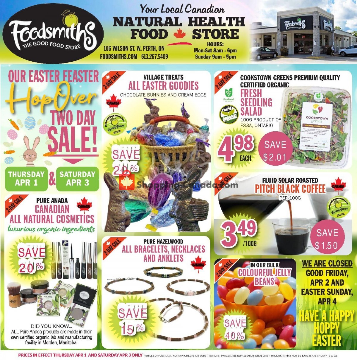Foodsmiths flyer from Thursday April 1, 2021 to Thursday April 8, 2021 - page 1