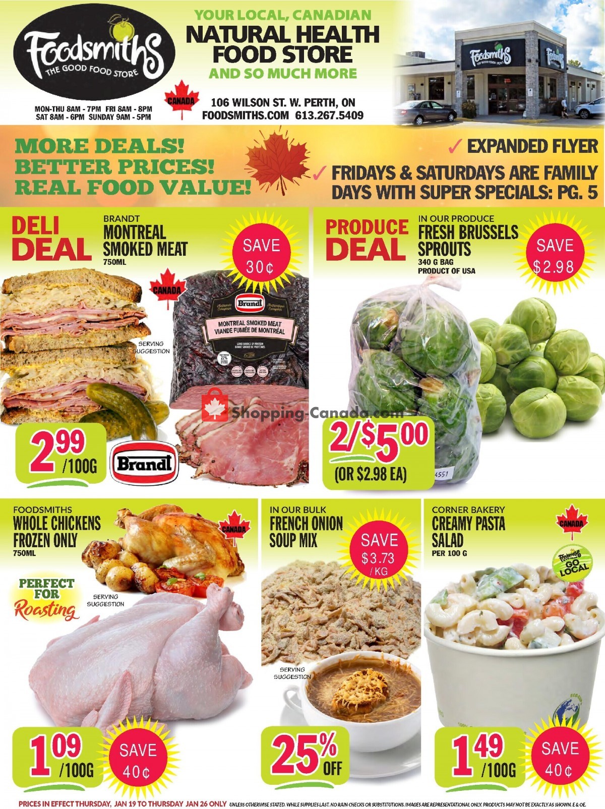 Foodsmiths flyer from Thursday January 19, 2023 to Thursday January 26, 2023 - page 1