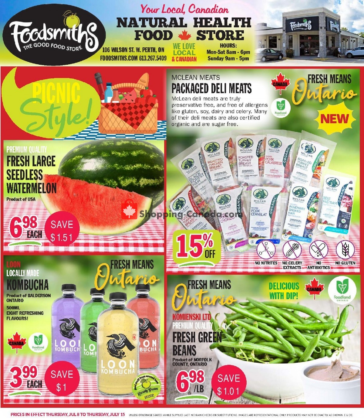Foodsmiths flyer from Thursday July 8, 2021 to Thursday July 15, 2021 - page 1