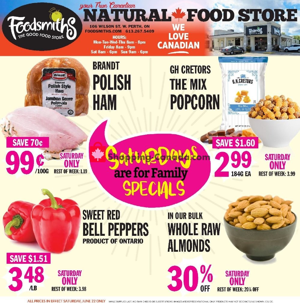 Foodsmiths flyer from Thursday June 20, 2019 to Thursday June 27, 2019 - page 1