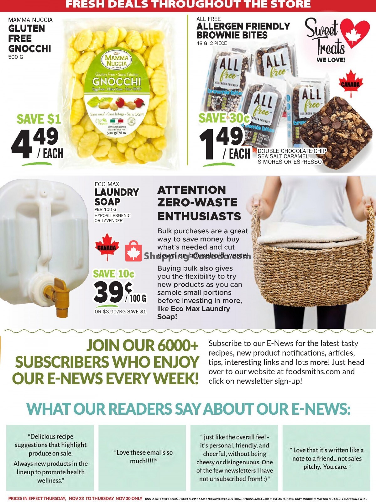 Foodsmiths flyer from Thursday November 23, 2023 to Thursday November 30, 2023 - page 13