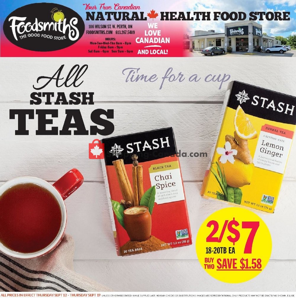 Foodsmiths flyer from Thursday September 12, 2019 to Thursday September 19, 2019 - page 1