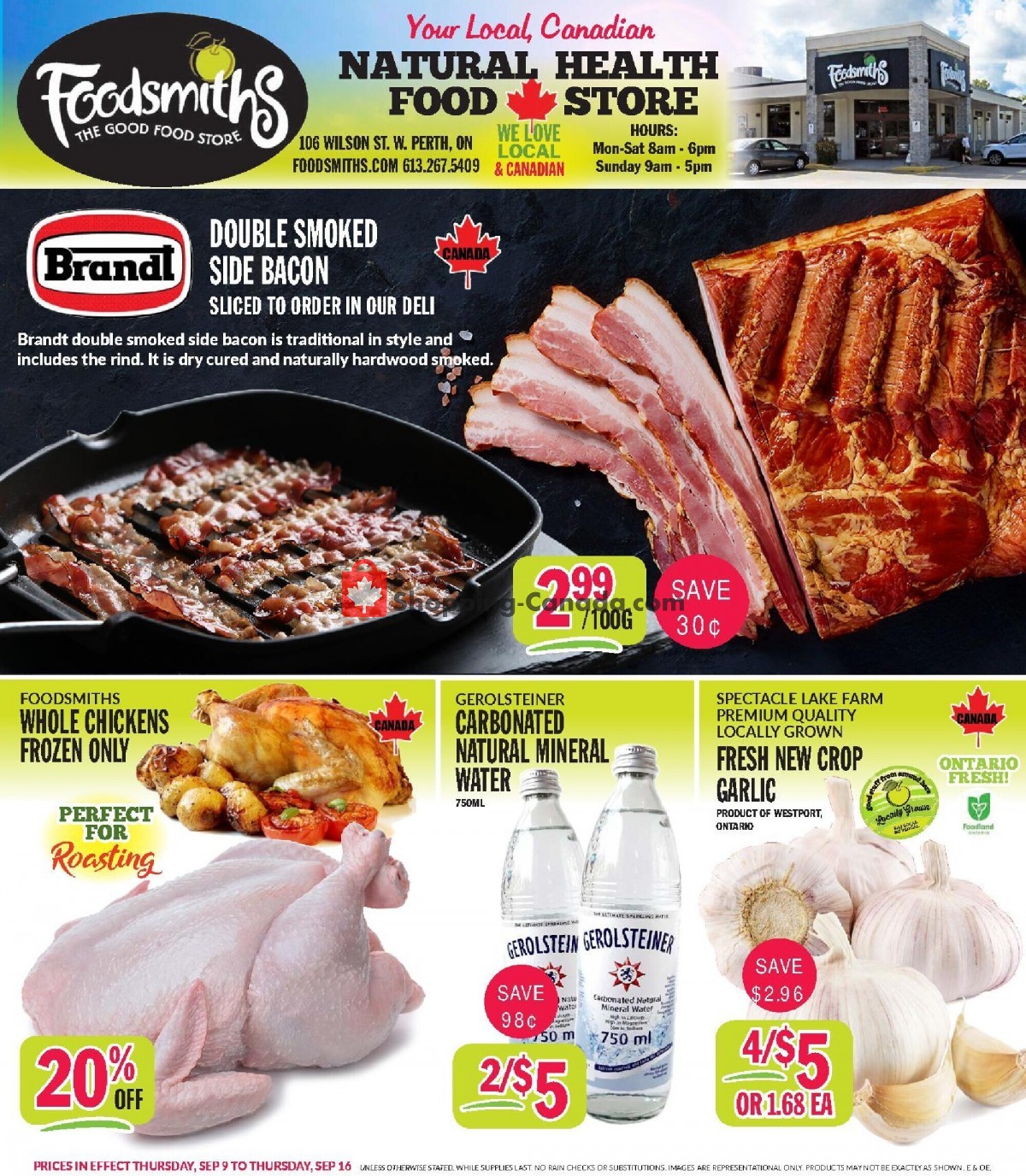 Foodsmiths flyer from Thursday September 9, 2021 to Thursday September 16, 2021 - page 1