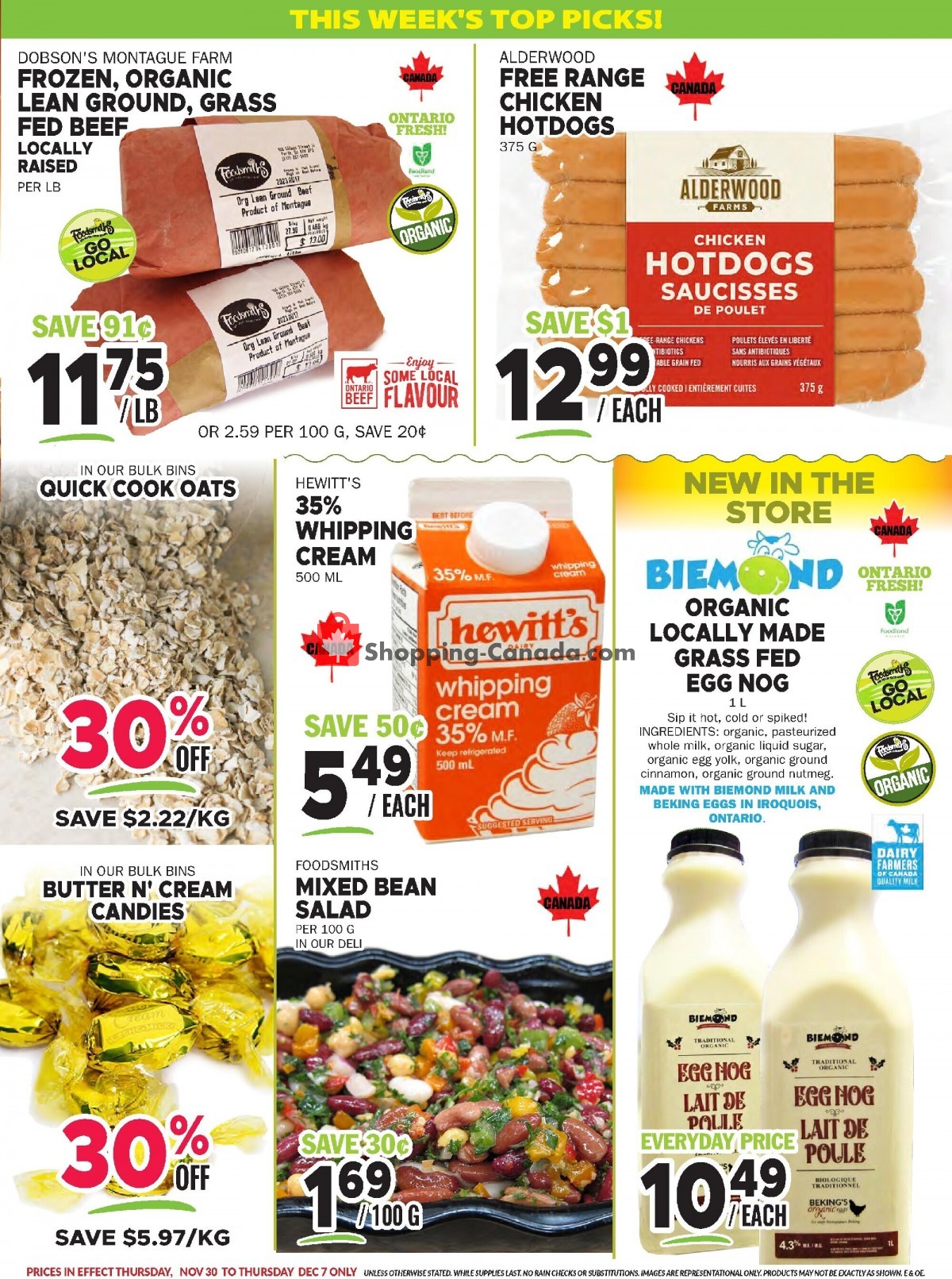 Foodsmiths flyer from Thursday November 30, 2023 to Thursday December 7, 2023 - page 7