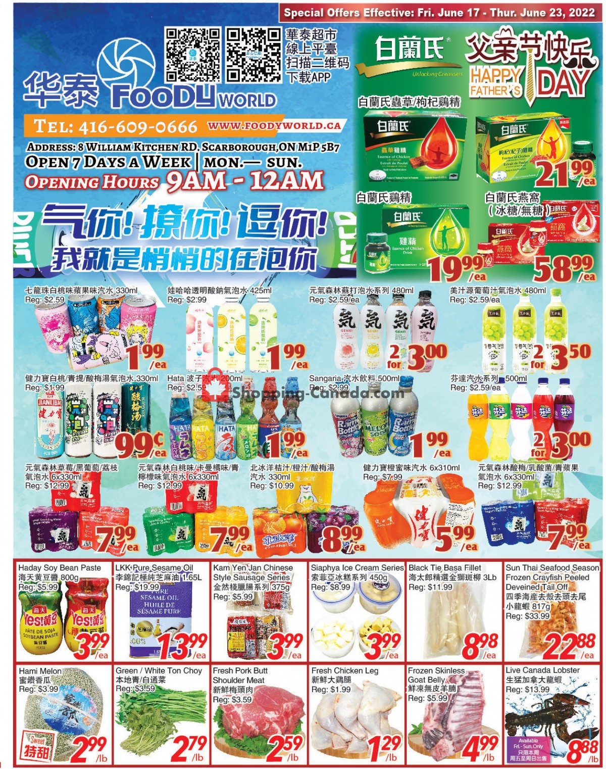 Foody World flyer from Friday June 17, 2022 to Thursday June 23, 2022 - page 1