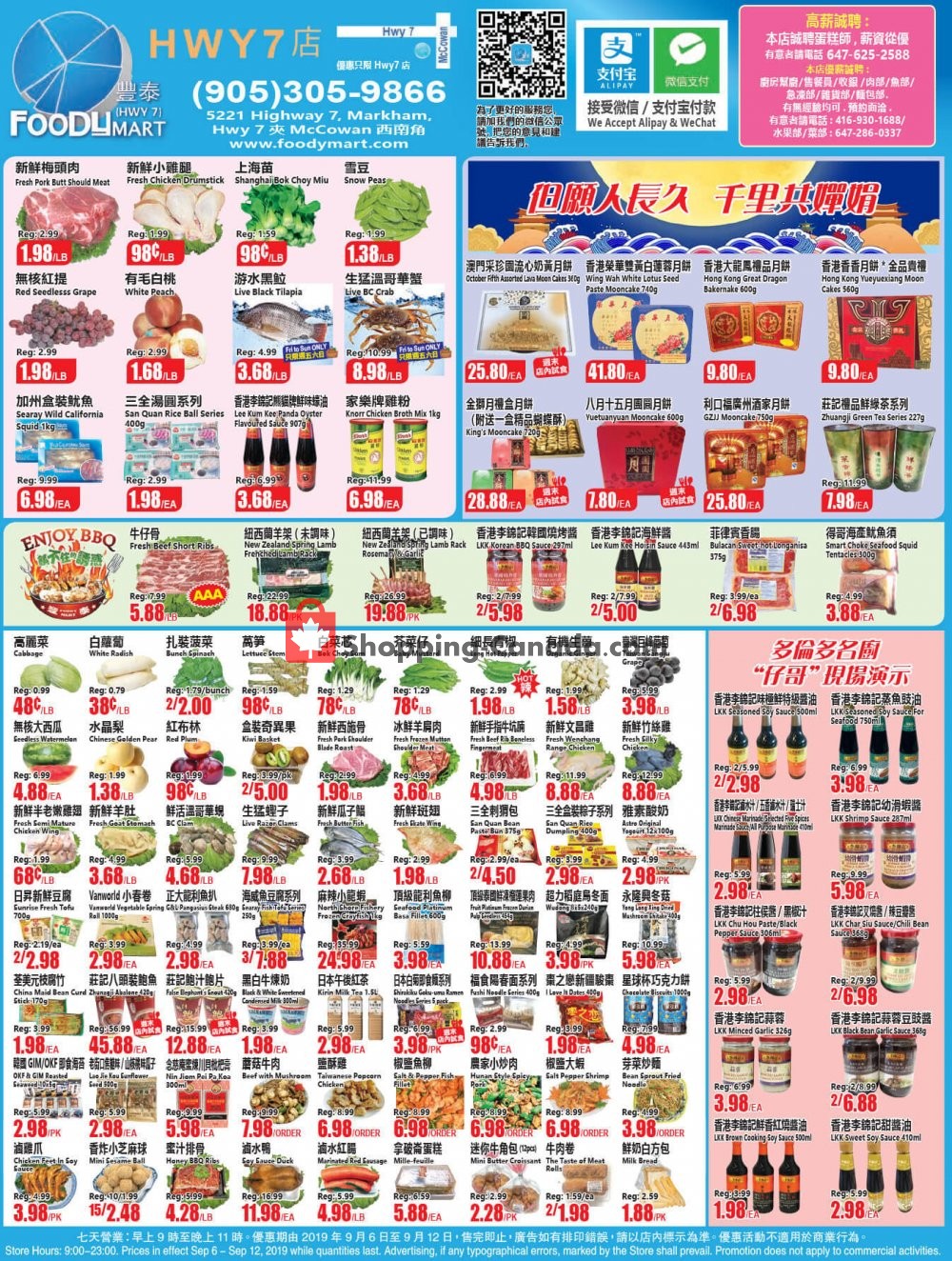 Foodymart flyer from Friday September 6, 2019 to Thursday September 12, 2019 - page 1