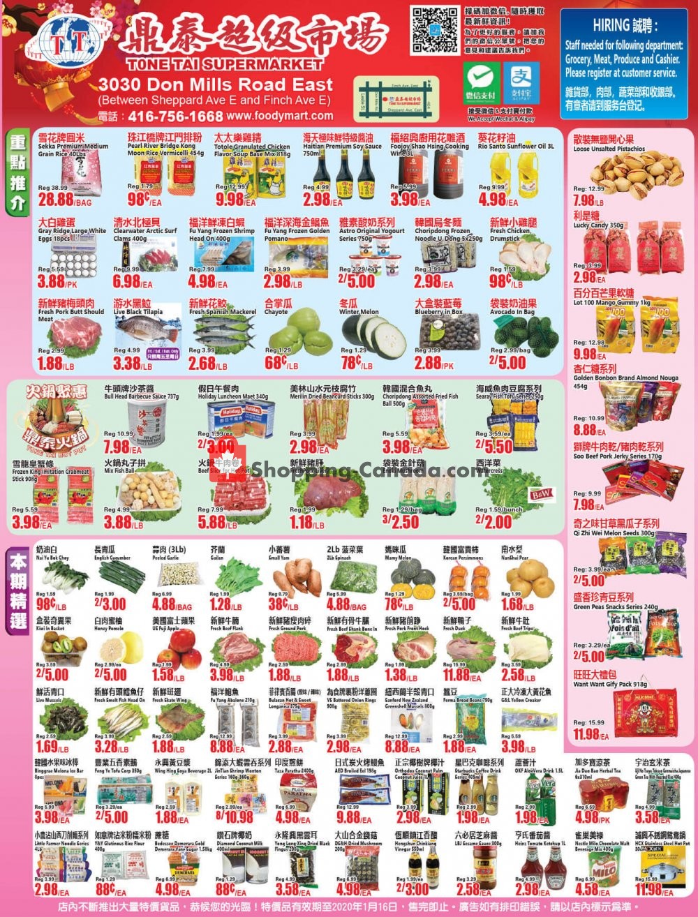 Foodymart flyer from Friday January 10, 2020 to Thursday January 16, 2020 - page 1