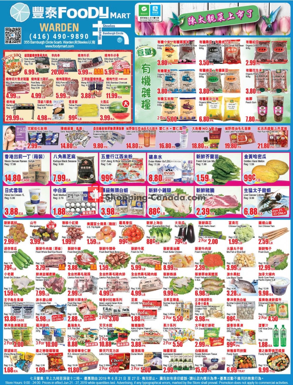 Foodymart flyer from Friday June 21, 2019 to Thursday June 27, 2019 - page 1