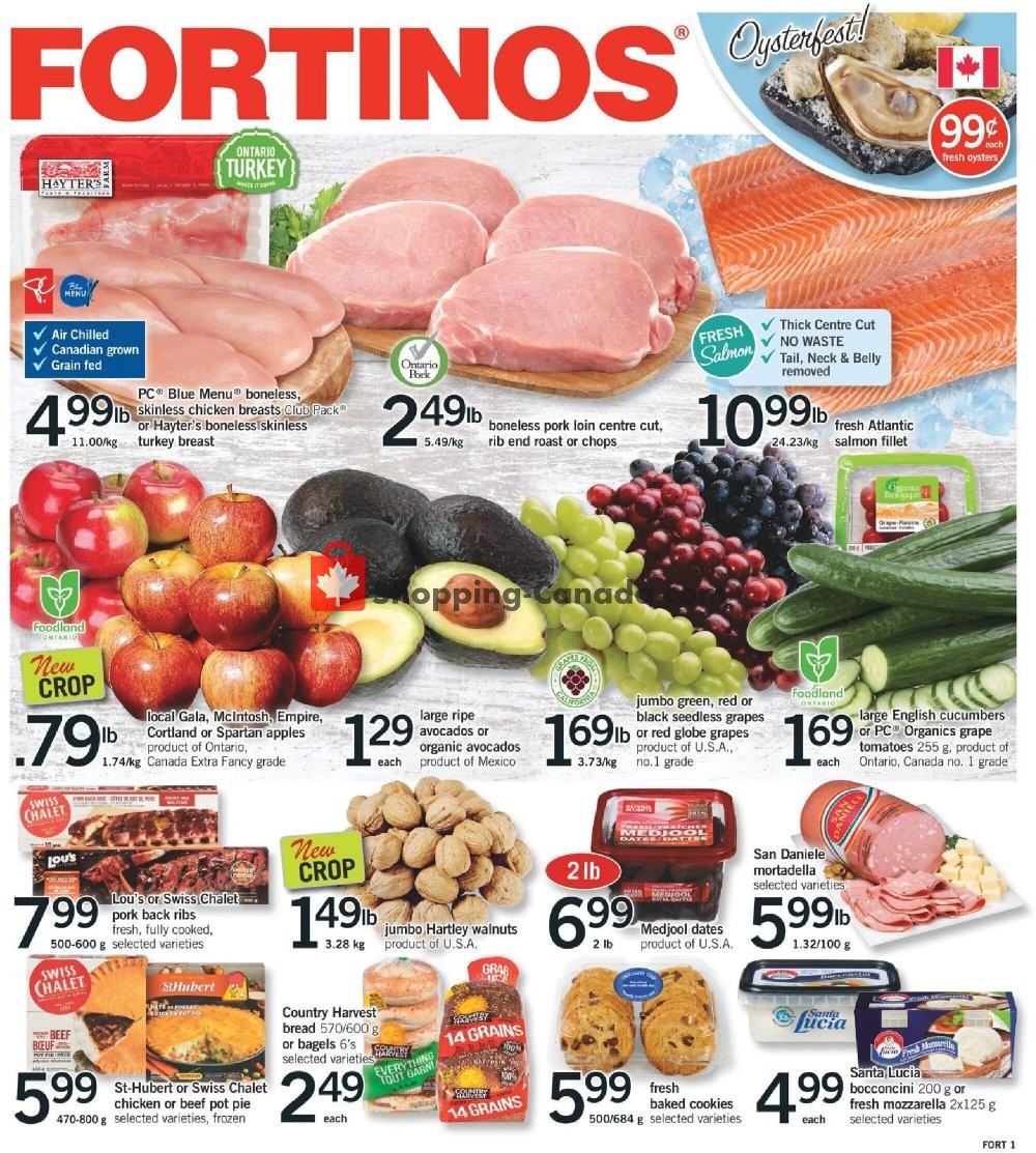 Fortinos flyer from Thursday October 15, 2020 to Wednesday October 21, 2020 - page 1