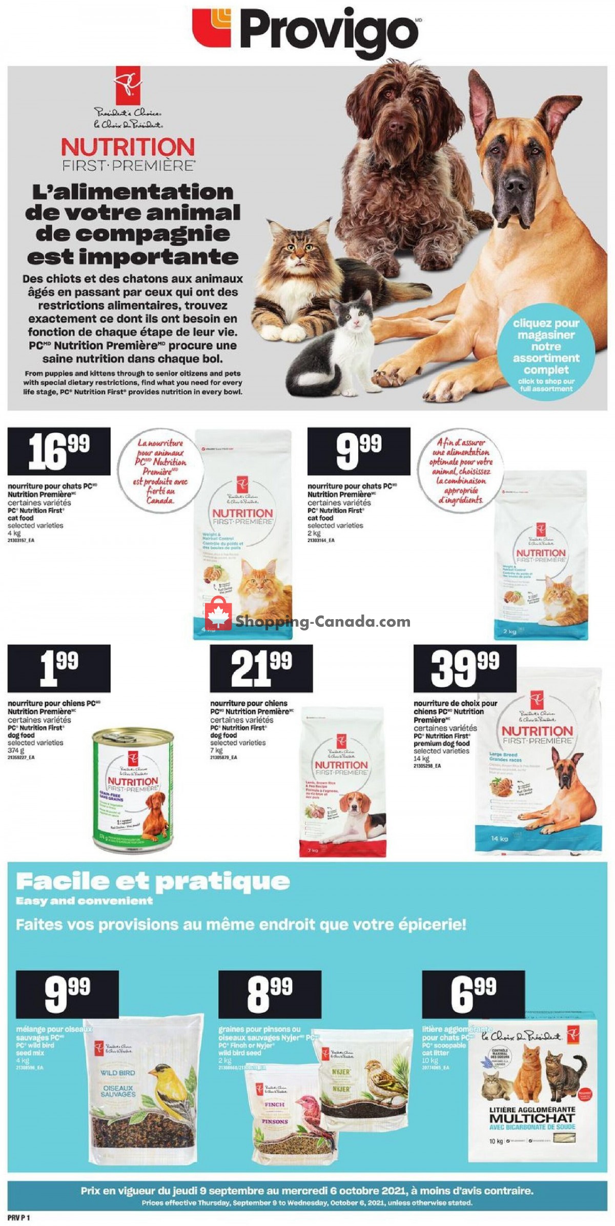 Fortinos flyer from Thursday September 9, 2021 to Wednesday October 6, 2021 - page 1