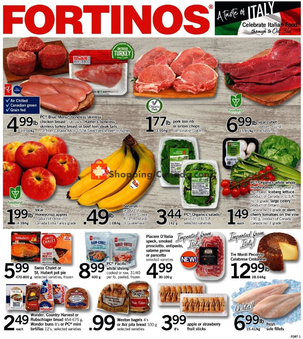 Fortinos flyer from Tuesday October 16, 2018 to Wednesday October 31, 2018 - page 1