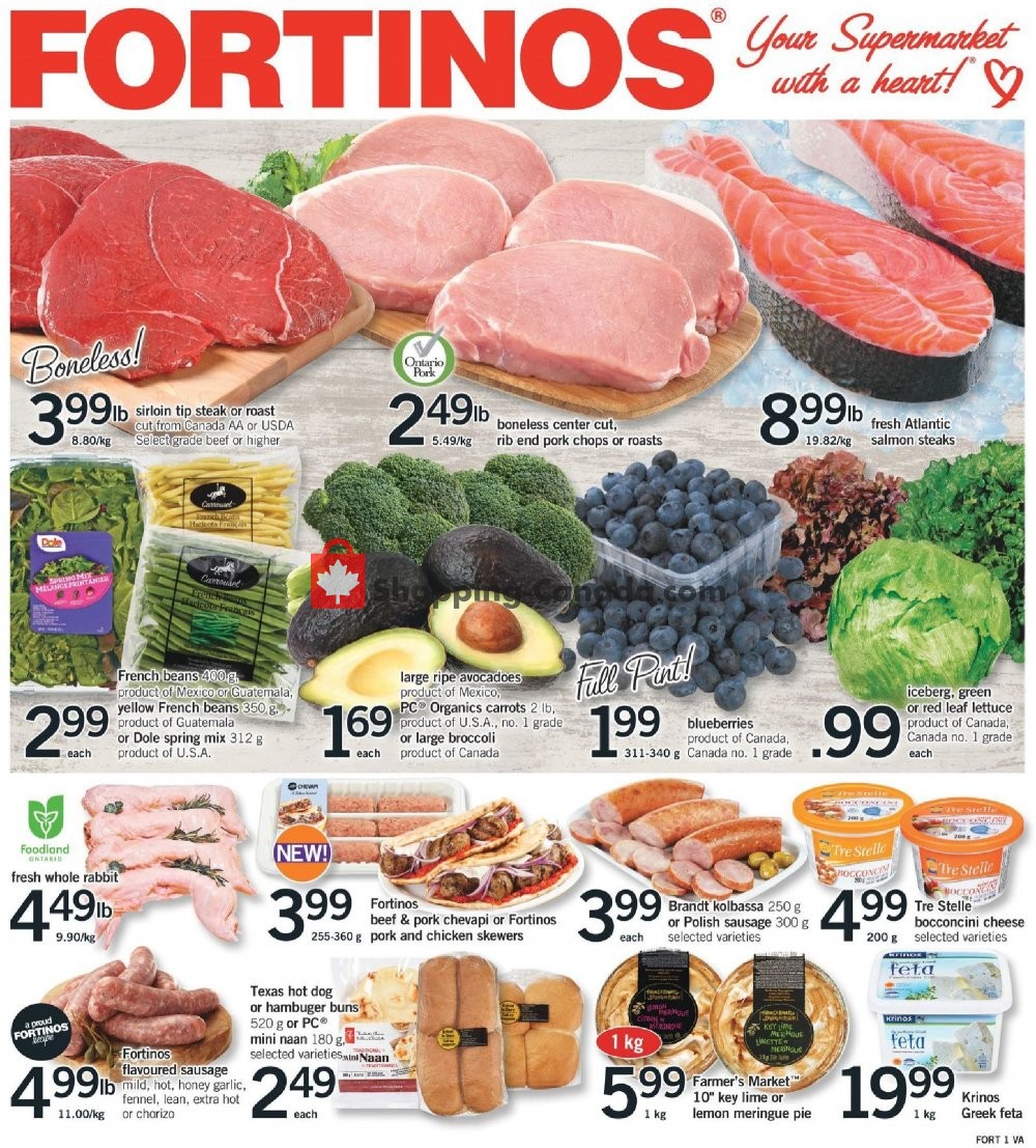 Fortinos flyer from Thursday July 11, 2019 to Wednesday July 17, 2019 - page 1