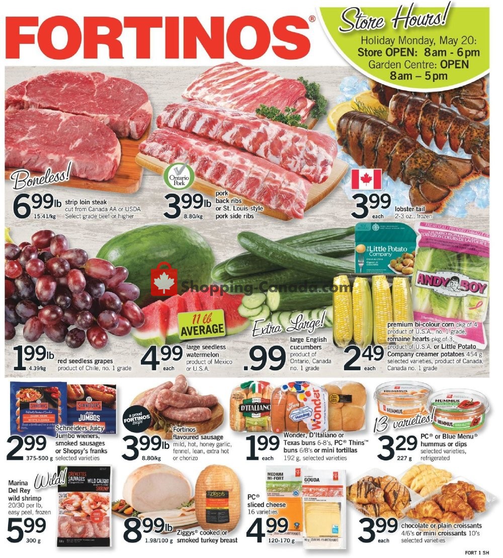 Fortinos flyer from Thursday May 16, 2019 to Wednesday May 22, 2019 - page 1
