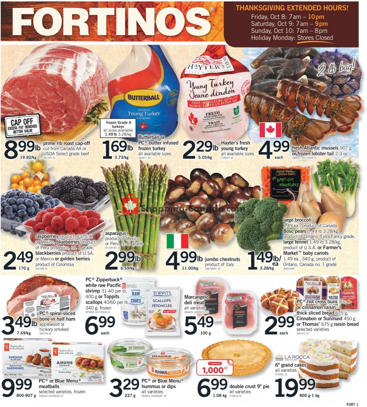 Fortinos flyer from Thursday October 7, 2021 to Wednesday October 13, 2021 - page 1