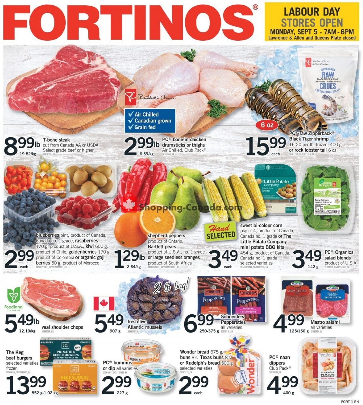 Fortinos Canada, flyer (Special Offer) September 1 September 7
