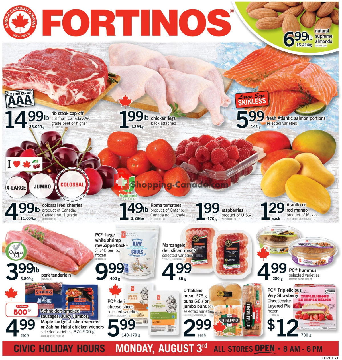 Fortinos flyer from Thursday July 30, 2026 to Wednesday August 5, 2026 - page 1