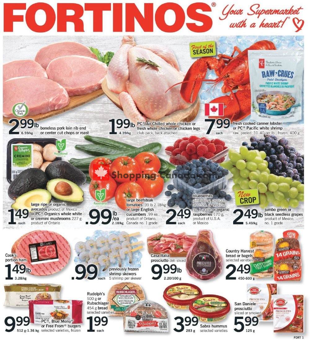 Fortinos flyer from Thursday May 28, 2020 to Wednesday June 3, 2020 - page 1