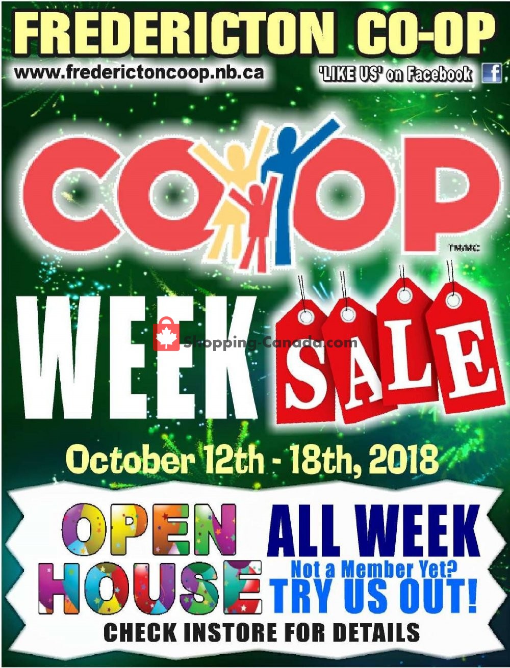 Fredericton Co-op flyer from Friday October 12, 2018 to Thursday October 18, 2018 - page 1