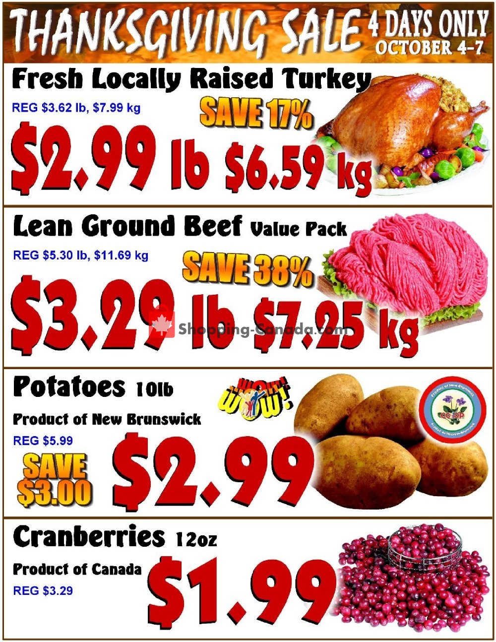 Fredericton Co-op flyer from Thursday October 4, 2018 to Sunday October 7, 2018 - page 1