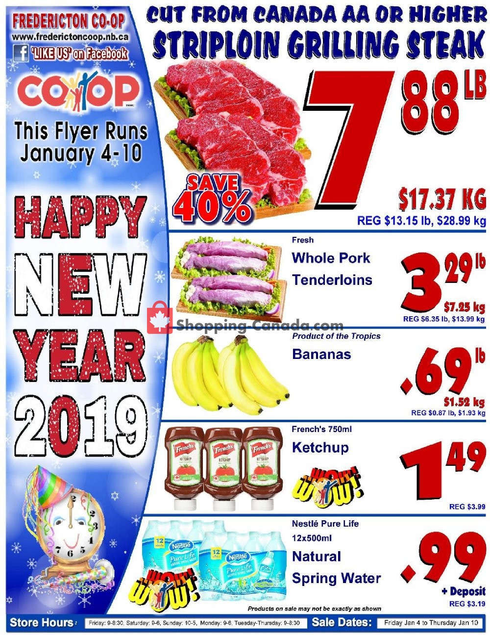 Fredericton Co-op flyer from Friday January 4, 2019 to Thursday January 10, 2019 - page 1