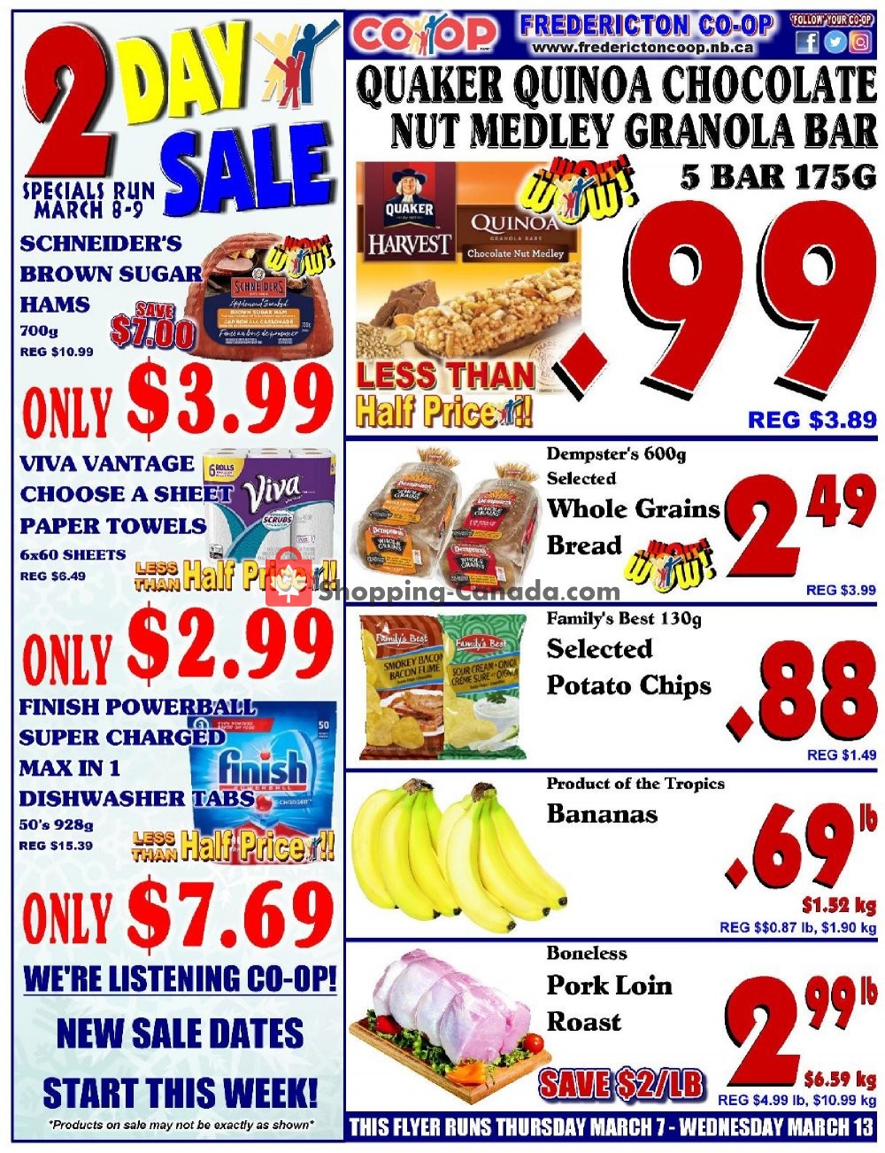 Fredericton Co-op flyer from Thursday March 7, 2019 to Wednesday March 13, 2019 - page 1