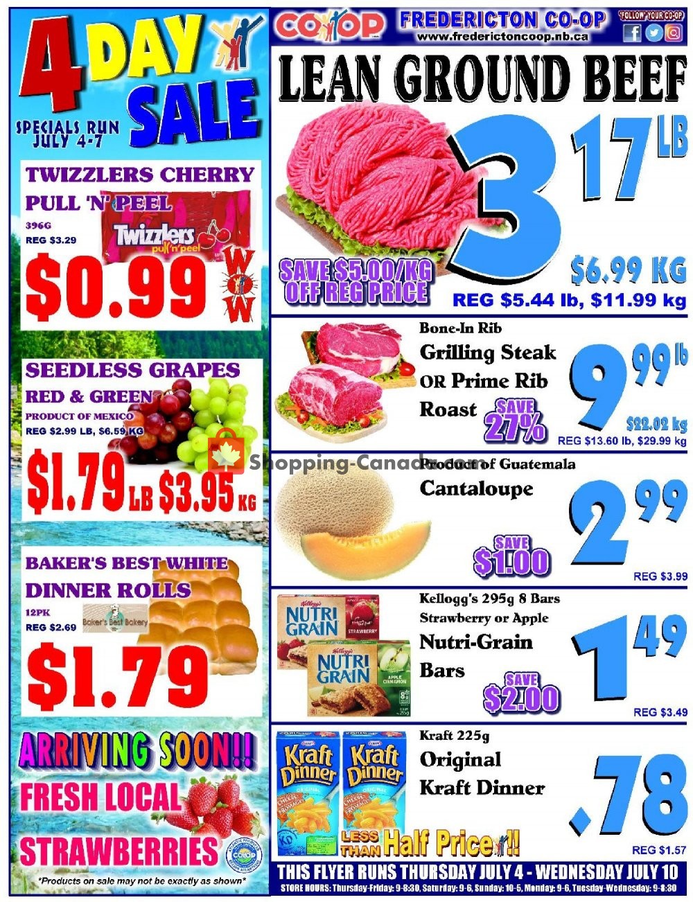 Fredericton Co-op flyer from Thursday July 4, 2019 to Wednesday July 10, 2019 - page 1